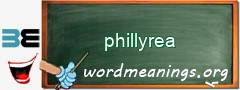 WordMeaning blackboard for phillyrea